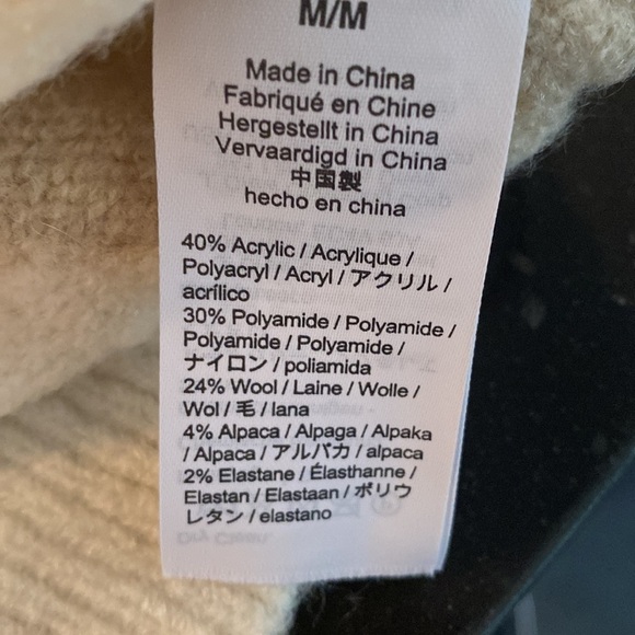 NWT Madewell Stripe-Sleeve Geo Pullover Sweater SZ M - Picture 6 of 6